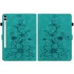 Green Leather Tablet Case for Samsung Galaxy Tab S9+/S9 FE+ - 3