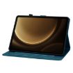Samsung Galaxy Tab S9+/S9 FE+ Dark Blue Lily Embossed Case - 5