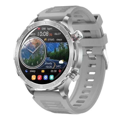 DK67 1.53" IP67 BT 5.0 Smart Watch Fitness Health Monitor Silver - 1