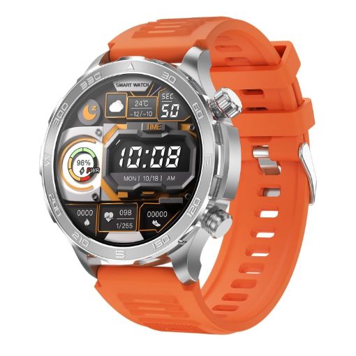 DK67 Fitness Smart Watch, 1.53" IP67, BT Call/Health Monitor, Orange - 1
