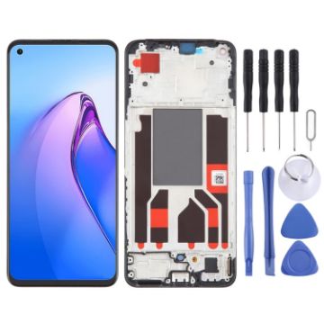 OPPO Reno8 5G OLED LCD Screen Digitizer Assembly with Frame - 1