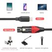 TY03RE Type-C to XLR Female 2m Audio Cable for Microphone (Black) - 4