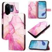 Vivo S30 PT003 Pink Purple Gold Marble Flip Leather Case - 1