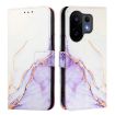 Vivo S30 White Purple Marble Flip Leather Phone Case PT003 - 2