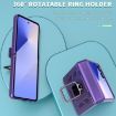 Galaxy Z Flip7 5G Purple Sliding Window Case with Ring Stand - 5