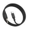 Borofone BL18 AUX Silicone 3.5mm to Type-C Audio Cable (Black) - 4