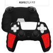 PS5 Splicing Color Silicone Gamepad Case with Rocker Caps (Black Red) - 3