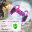 PS5 Splicing Color Silicone Gamepad Case with Rocker Caps (Black Red) - 5