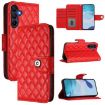 Samsung Galaxy A17 5G Red Leather Flip Case with Lanyard - 1