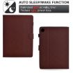 Galaxy Tab A8 10.5 2021 Brown Fiber Texture Leather Case - 3