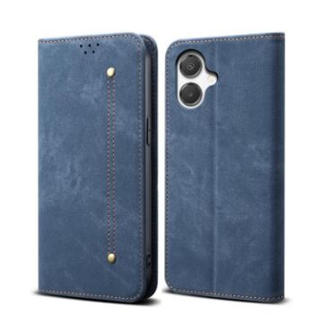 Samsung Galaxy A07 Denim Texture Flip Leather Case (Blue) - 1