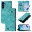 Samsung Galaxy A17 5G Green Embossed Leather Phone Case - 1