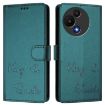 TCL 605/60 SE Peacock Green RFID Leather Phone Case - 2