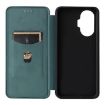 Xiaomi Poco F7 5G Green Carbon Fiber Leather Flip Case - 4