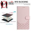 Ulefone Note 17 Pro Pink RFID Leather Phone Case with Honeycomb Design - 4