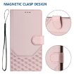 Ulefone Note 17 Pro Pink RFID Leather Phone Case with Honeycomb Design - 5