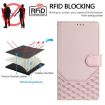 TCL 605/60 SE Pink Honeycomb RFID Leather Phone Case - 4