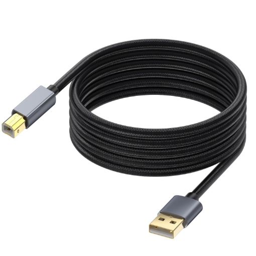 5m USB 2.0 A to B Male Printer Cable for Data Transmission - 1