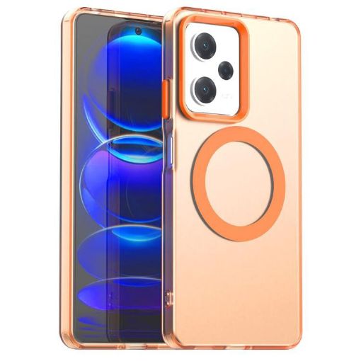 Redmi Note 12 Pro 5G MagSafe Hybrid TPU Case (Orange) - 1