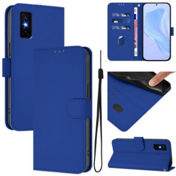 Infinix GT 30 Pro Dark Blue Leather Phone Case with Lanyard - 1