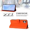 Samsung Galaxy A06 Leather Phone Case with Lanyard (Orange) - 3