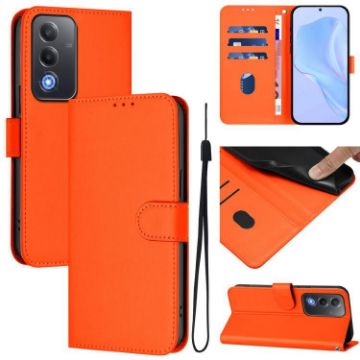 OPPO A5 5G/A3 Pro 5G Leather Case with Lanyard (Orange) - 1