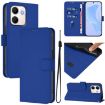 OPPO A5X Leather Phone Case with Lanyard, Dark Blue (4G/5G) - 1