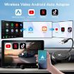 Wired to Wireless CarPlay Adapter for Android, Round USB, White - 2
