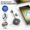 Wired to Wireless CarPlay Adapter for Android, Round USB, White - 5