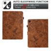 Galaxy Tab A8 2022 Leather Case: Flowers & Bird Embossed Brown - 6