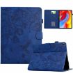 Galaxy Tab A7 10.4 T500 Floral Bird Embossed Leather Case Dark Blue - 1