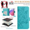 OPPO A5x 5G/4G Embossed Rose RFID Leather Case - Light Blue - 5