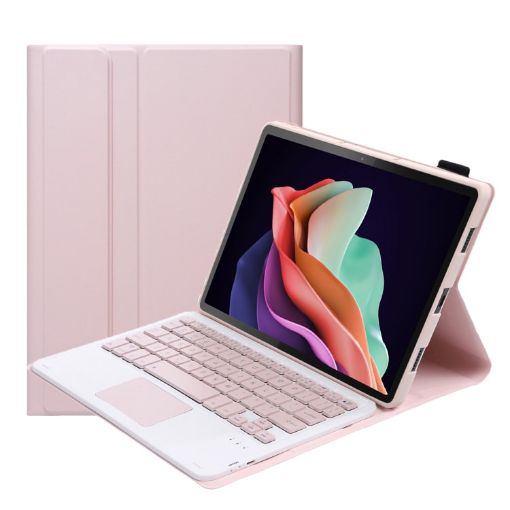 Huawei MatePad SE 10.4 AH13-A Keyboard Case with Touchpad (Pink White) - 1