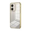 OPPO A5x 5G Gold Transparent Plating Fine Hole Case - 1