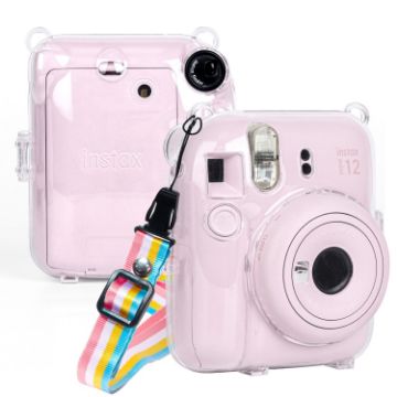 Instax Mini 12 Crystal Hard Case Camera Bag with Strap (Transparent) - 1