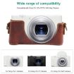 Sony ZV-1F Leather Camera Case Bag with Strap (Coffee) - 2