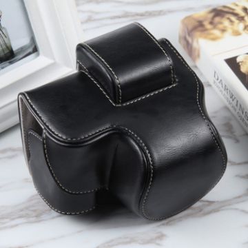 Nikon Z50/Z30 Full Body Leather Camera Case Bag with Strap (Black) - 1
