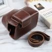 Nikon Z50/Z30 Magnetic Leather Camera Case Bag with Strap (Coffee) - 2