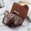Nikon Z50/Z30 Magnetic Leather Camera Case Bag with Strap (Coffee) - 3