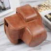 Canon EOS R10 Magnetic Leather Camera Case Bag with Strap Brown - 1