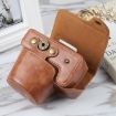 Canon EOS R10 Magnetic Leather Camera Case Bag with Strap Brown - 3
