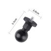 ABS Ball Head Adapter Mount: 25mm 1/4 inch Screw (Black) - 2