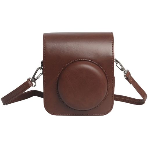 FUJIFILM Instax Mini 12 Leather Camera Case with Strap (Brown) - 1