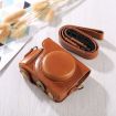 Canon G9X/G9X II Brown PU Leather Camera Case with Strap - 1