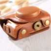 Canon G9X/G9X II Brown PU Leather Camera Case with Strap - 4