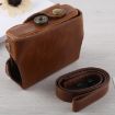 Canon G16 Full Body PU Leather Camera Case Bag with Strap (Brown) - 2