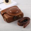 Canon G16 Full Body PU Leather Camera Case Bag with Strap (Brown) - 3