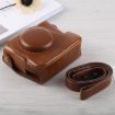 Canon G16 Full Body PU Leather Camera Case Bag with Strap (Brown) - 4