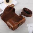 Canon G16 Full Body PU Leather Camera Case Bag with Strap (Brown) - 5