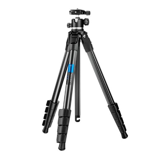 BEXIN TA255-BS30 Black Aluminum Collapsible Camera Tripod with Head - 1